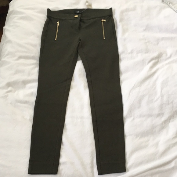 LOFT Pants - Loft Structured Leggings Pants with Gold Accents